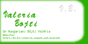valeria bojti business card